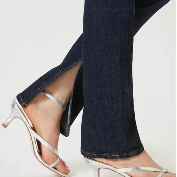 Anthropologie NWOT Pilcro Split Straight Jeans Dark Wash 29 - Picture 3 of 5